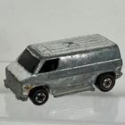 1974 Hot Wheels Redline Super Van Chrome Flames Silver Hong Kong 1:64 Metal Base
