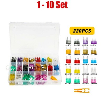 New 1-10Set Fuse MINI Blade Assortment Auto SUV Car Motorcycle FUSES APM ATM A