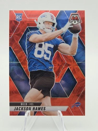 2025 Mosaic #334 Jackson Hawes RED SCOPE PRIZM SSP Rookie Card Bills COOL!
