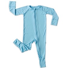 Little Sleepies Sky Blue Bamboo Zippy Size 3-6 Months Comfy Cozy Stretchy