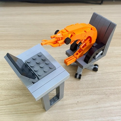 #ad Moc Building Block Shrimp Model Figurines Puzzle Assembly Boys and Girls Rando $6.55