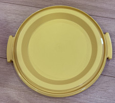 Vintage Tupperware Harvest Gold Cake Pie Keeper Carrier Taker Bottom Lid 719-2