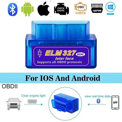 OBD2 Scanner Bluetooth V2.1 Diagnose Codeleser Android iOS Windows