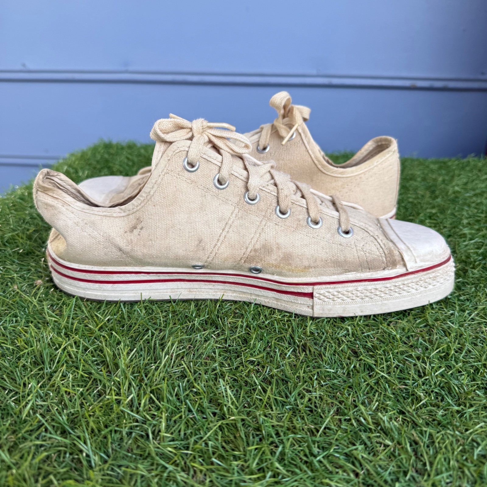 Vtg 60s 50s Converse Chuck Taylor All Star Blue Label Mens Size 8 Low Rare USA thumbnail 7