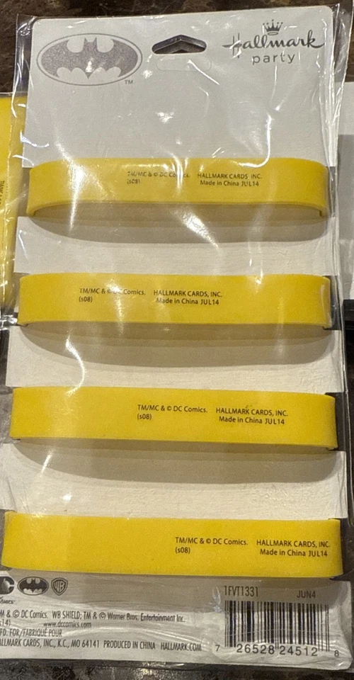 Pulseras de Batman con sello de fiestas (12 en total) fiestas de cumpleaños de villano para niños Foto 4 de 4