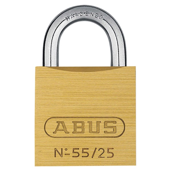 ABUS 55/25mm Brass Padlock Carded