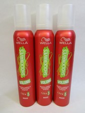 3 Wella Shockwaves Volume Hair Styling Mousse...