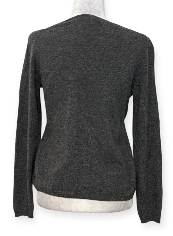 GENEVA 100% Cashmere Argyle Sweater Women’s Size L Gray Tan Beige Classic Soft - Image 2 of 4