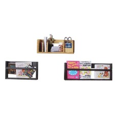 3PC 1/12 Dollhouse Miniature Wooden Bookshelf,The Tiny Display Shelf for Book...