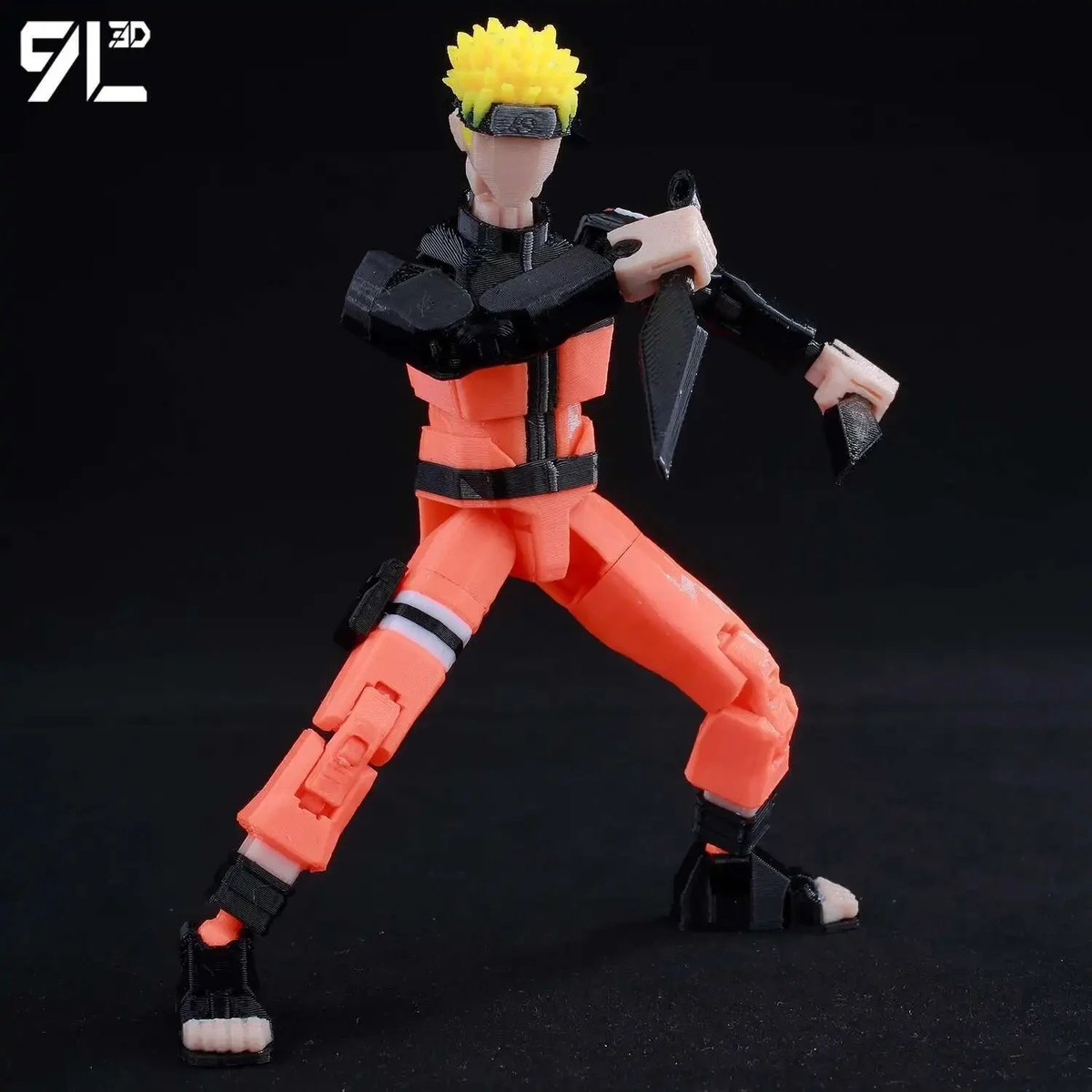 3D Printed Naruto: Shippuden Uzumaki Naruto Lucky Dummy 13 Movable