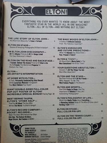 THREE 1975-76 Rock & Roll Magazines on ELTON John - Picture 2 of 4