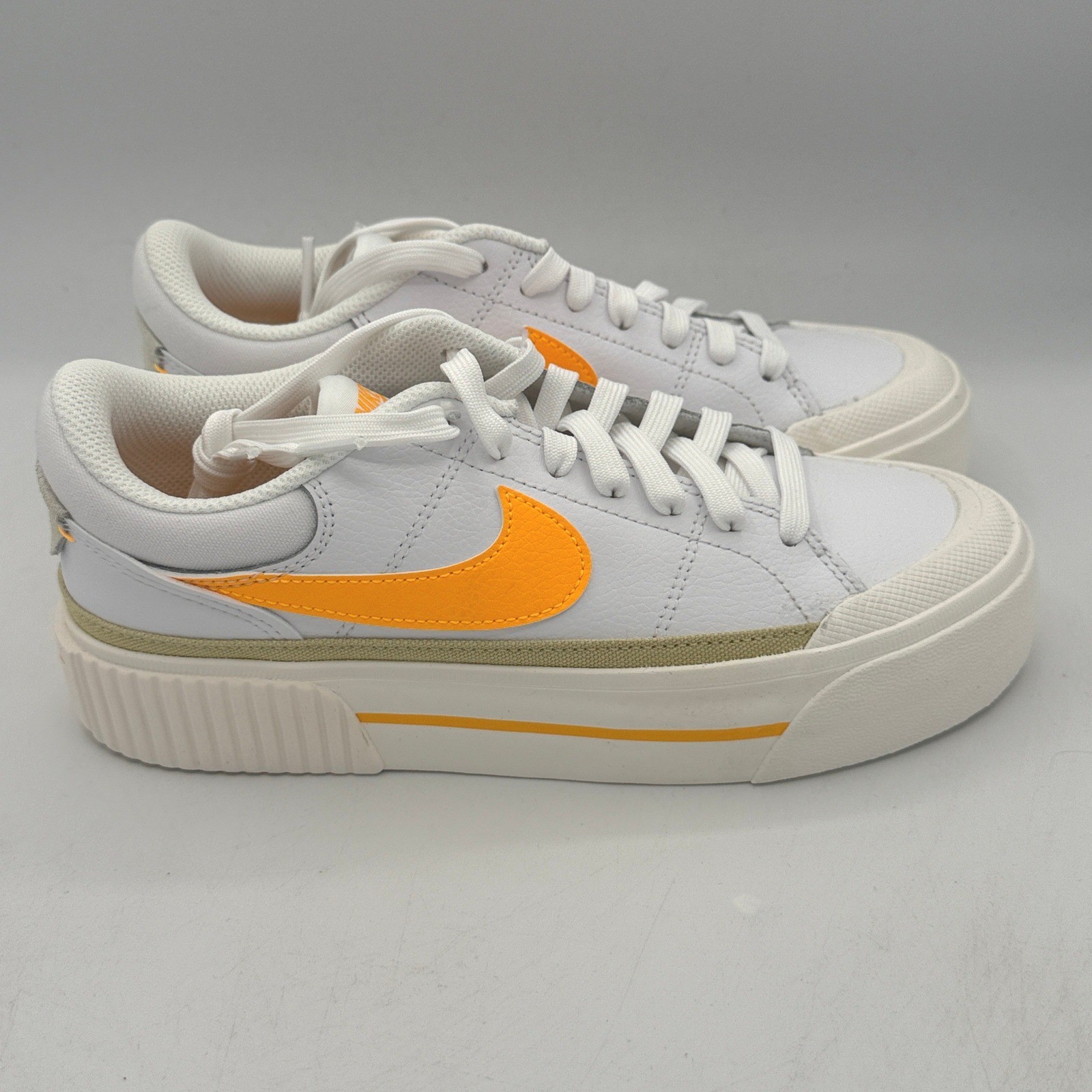 Nike Court Legacy Lift Women White Laser Orange Team Gold 6 DM7590-109