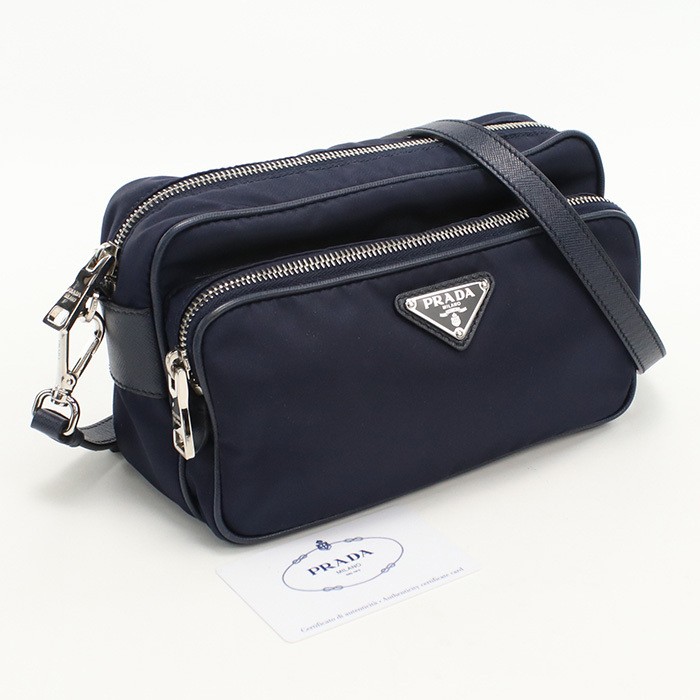 Vintage PRADA Navy Crossbody Shoulder Bag BT1010 for Women