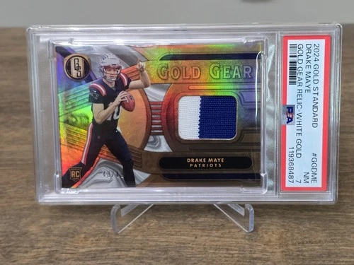 DRAKE MAYE RC PATCH 💎 2024 GOLD STANDARD WHITE GOLD 💎 /49 💎 PSA 7 💎 PATRIOTS