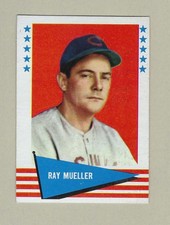 1961 FLEER BASEBALL CARD #128 RAY MUELLER REDS  EX