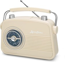 ByronStatics Portable Radio AM FM, Vintage Retro Radio with Built in Speakers N