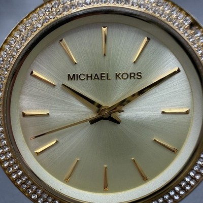 Michael Kors Darci Watch Women 39mm Champagne Dial Gold Tone MK