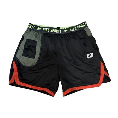 Nike Sportswear NSW Clash Dri-Fit Training Shorts Mens XL Black Green BV3249-010