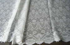 Antique 20s fine unique French wide leavers trim machine reseau lace sample.