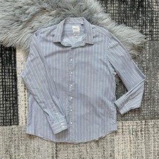 The Original Ben Sherman Blue Striped Tailored Slim Fit Stretch 17 1/2 34-35 80
