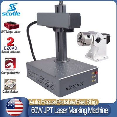 Scotle 60W AutoFocus JPT M7 Portable Fiber Laser Marking Machine EngravingMarker