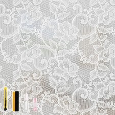 Ninetrex Frosted Window Privacy Film White Lace Stained Glass Window Film