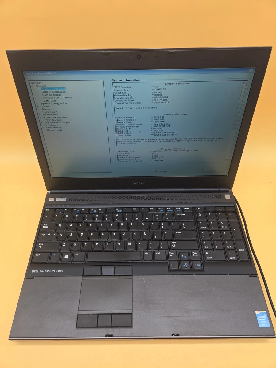 Dell Precision M4800 Intel Core i7 4th Gen. PC Laptops & Netbooks