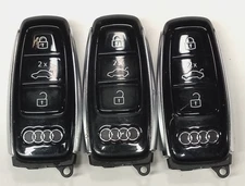 LOT OF 3 OEM AUDI-S SMART KEY FOB REMOTES  IYZ-AK2 4 BUTTONS