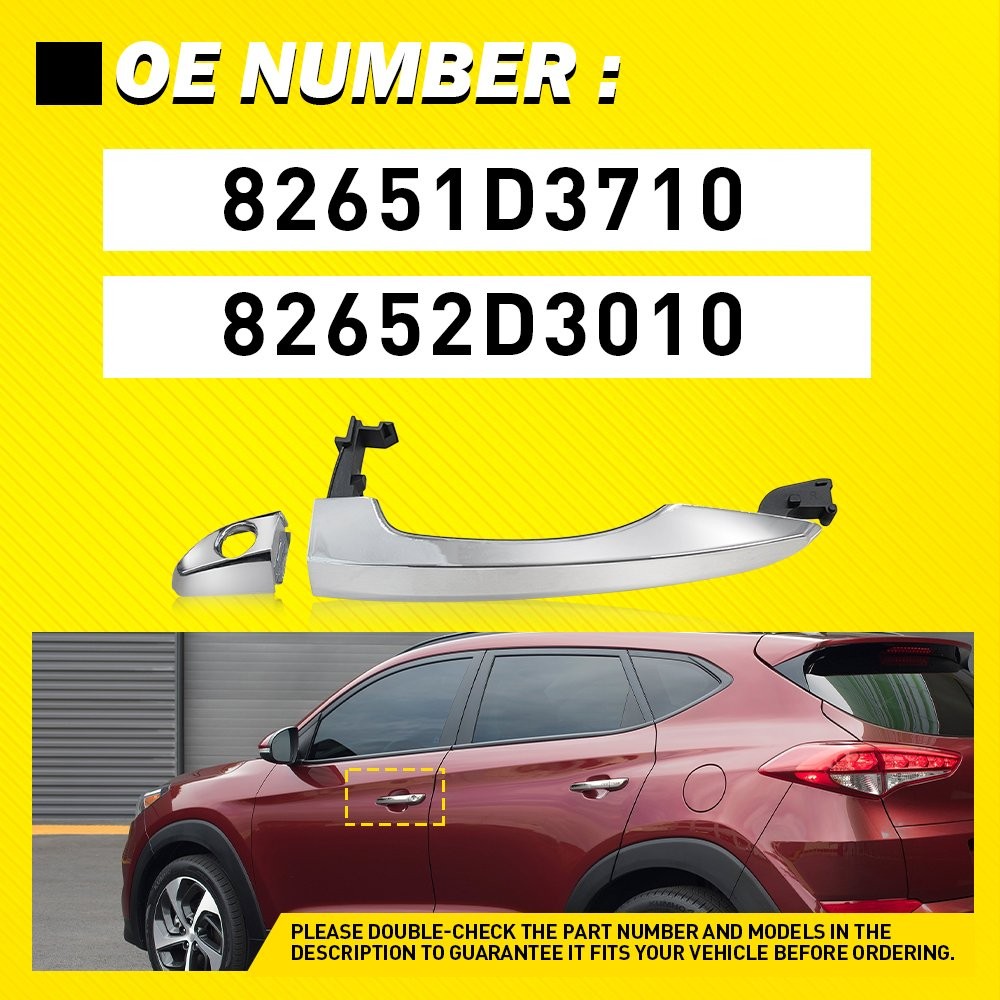 Left Outer Door Handle Front For 16 17 18 19-2021 Hyundai Tucson Limited Luxury thumbnail 3