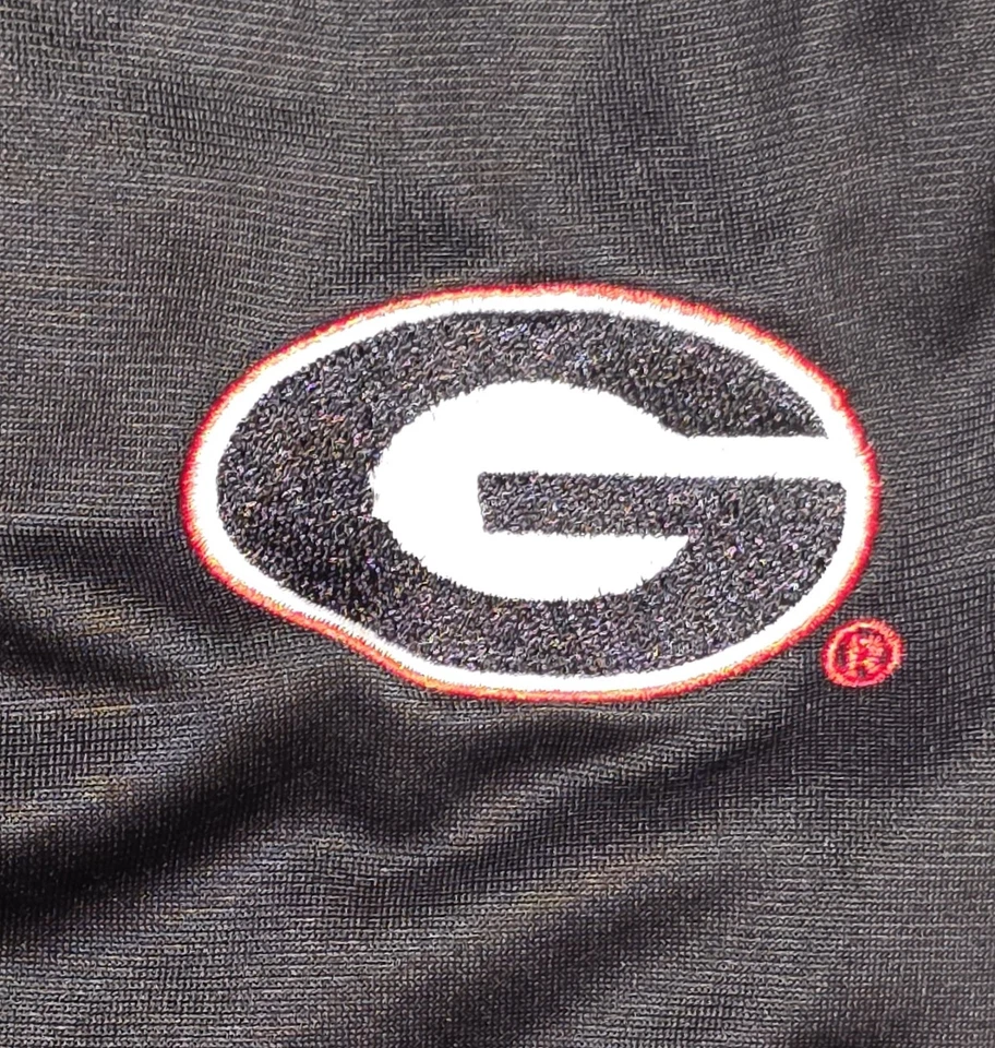 Calça de atletismo UGA Bulldogs infantil coliseu média - preta com listras vermelhas - Imagem 4 de 4