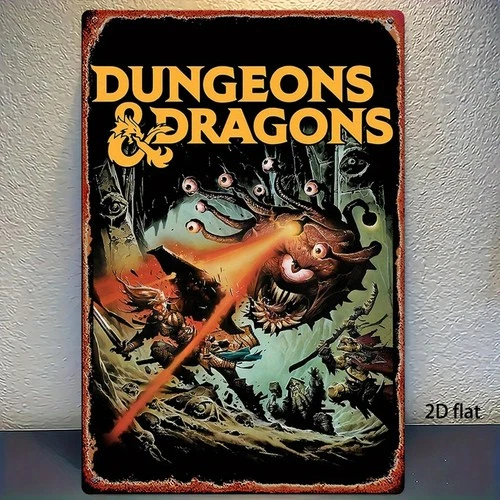 Dungeons Dragons Tin Metal Signs Home Décor 8x12 Poster Vintage Retro Iron Wall