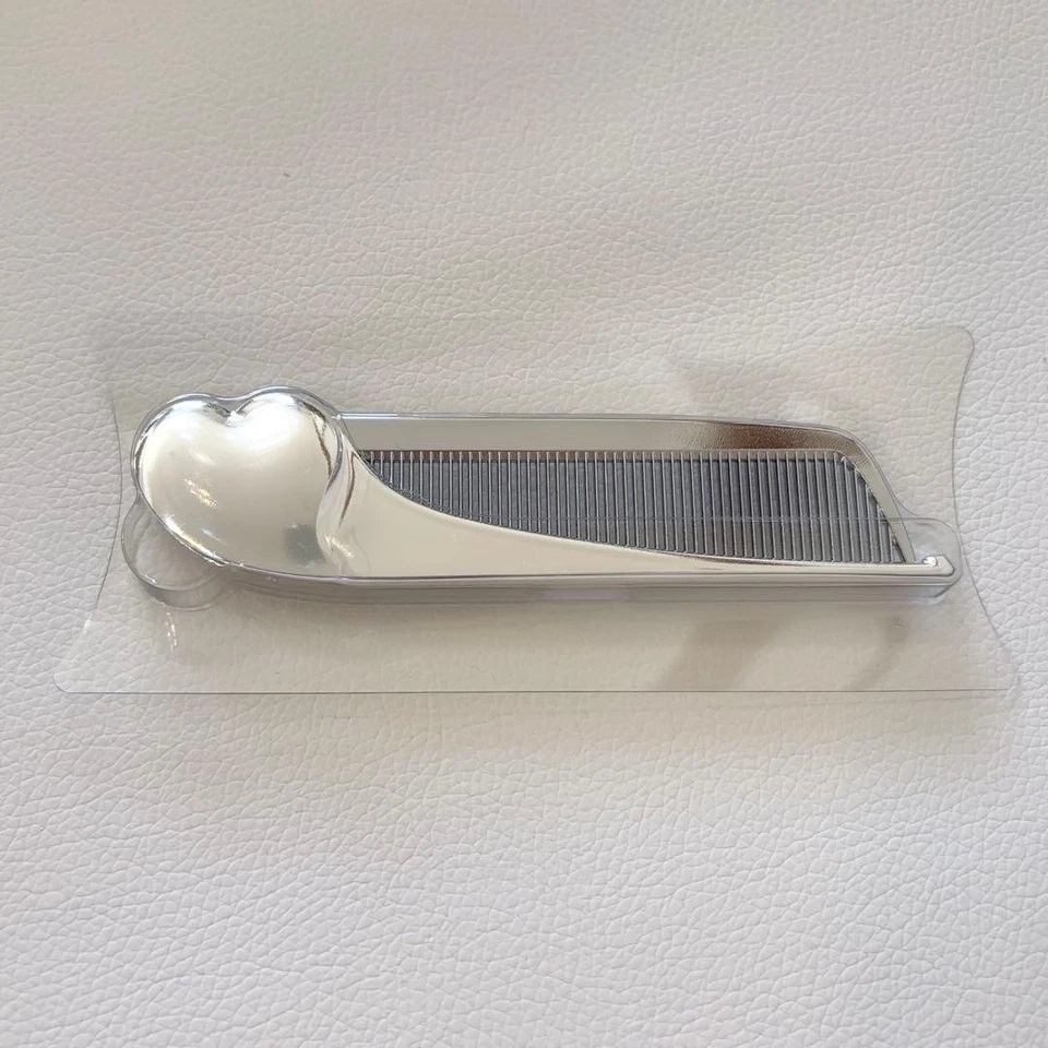 ReFa HEART COMB Aira Spazzola Pettine Capelli Portatile Pieghevole Argento Re... - Immagine 4 di 4