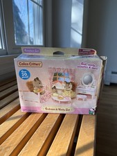 Calico Critters Bedroom  Vanity Set CC1747 Retired Epoch W/Furniture  Sealed