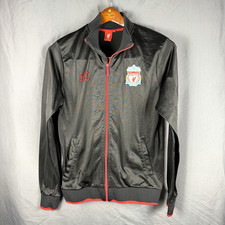 Liverpool FC Black Red Track Jacket Full Zip Soccer Youth Official LFC Large