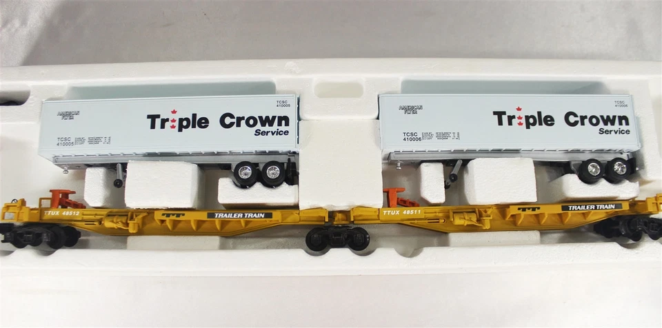 American Flyer 48511 48514 TTUX Intermodal Sets Gilbert Triple Crown OB Complete - Image 3 of 4