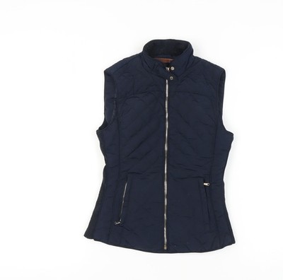 Zara Woman blaue Steppweste, Damen XS Freizeit