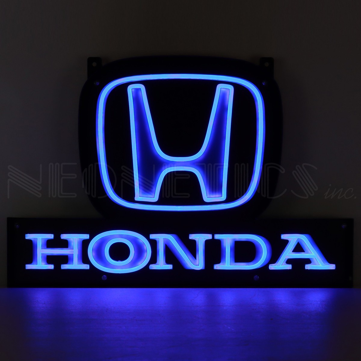 LEDレトロボード☆ Honda Blue H Logo LED Neon Sign Steel Marquee Decor | eBay