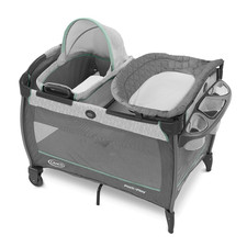 Graco Pack 'N Play Close2Baby Bassinet Playard Features Portable Bassinet Diaper