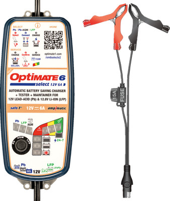 Tecmate TM371V2 OptiMate 6 Select Gold Battery Charger/Tester/Maintainer - 6 a