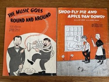Lot~2 sheet music~Music Goes 'Round & Around~1935~Shoo-Fly Pie & Apple Pan Dowdy