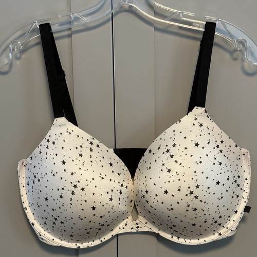 Victoria Secret 38DDD Padded Memory Foam Push Up Bra Cream + Black ...