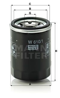 MANN-FILTER W610/1 Ölfilter passend für FIAT  passend für SUBARU SUZUKI VW