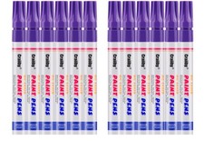 Purple Paint Markers, 12 Pack Oil-Based Waterproof Quick Dry Permanent Paint...