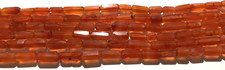 Natural Stone Beads Carnelian 4x10mm Rectangle ONE 16" strand 