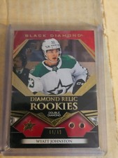 2022 23 Upper Deck Black Diamond Relic Rookies Ruby #44/49 Wyatt Johnston Stars