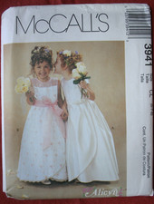 McCalls Sew Pattern 3941 Alicyn Girls Flower Girl Dresses Special Occasion