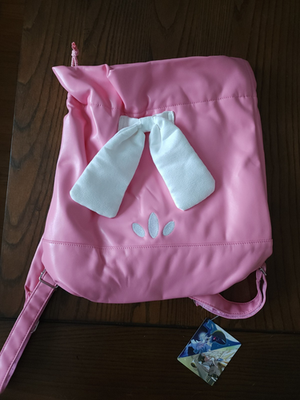 Pokémon Center Lillie Pink Medium Backpack Bow Drawstring Shoulder