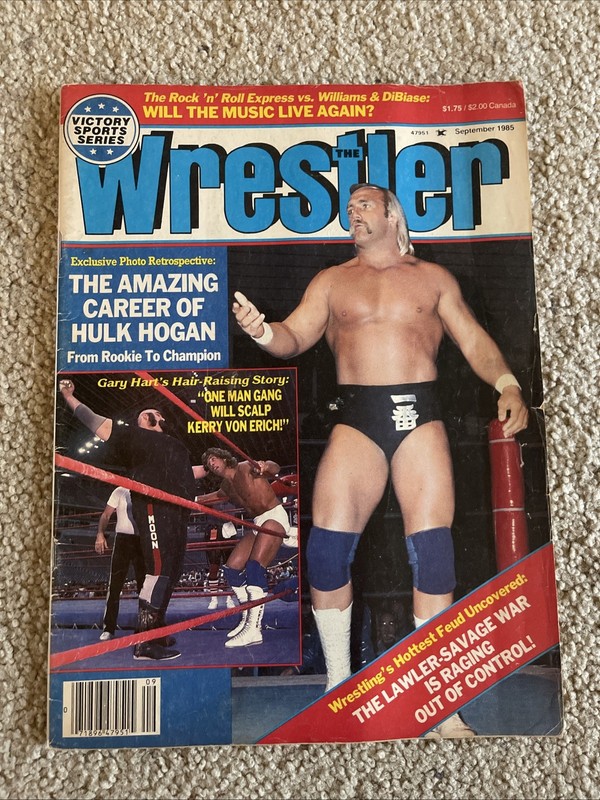 The Wrestler Magazine September 1985 Hulk Hogan Cover Kerry Von Erich WWF