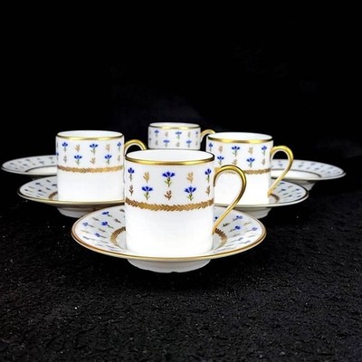 Raynaud Limoges Vieux Nyon Cornflower cup and saucer 4 pieces | eBay