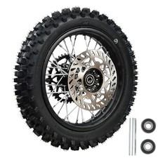 Rim tube tire 80/100-12 3.00-12 12-15MM Dirt Pit Bike Trail axle 12"Complete